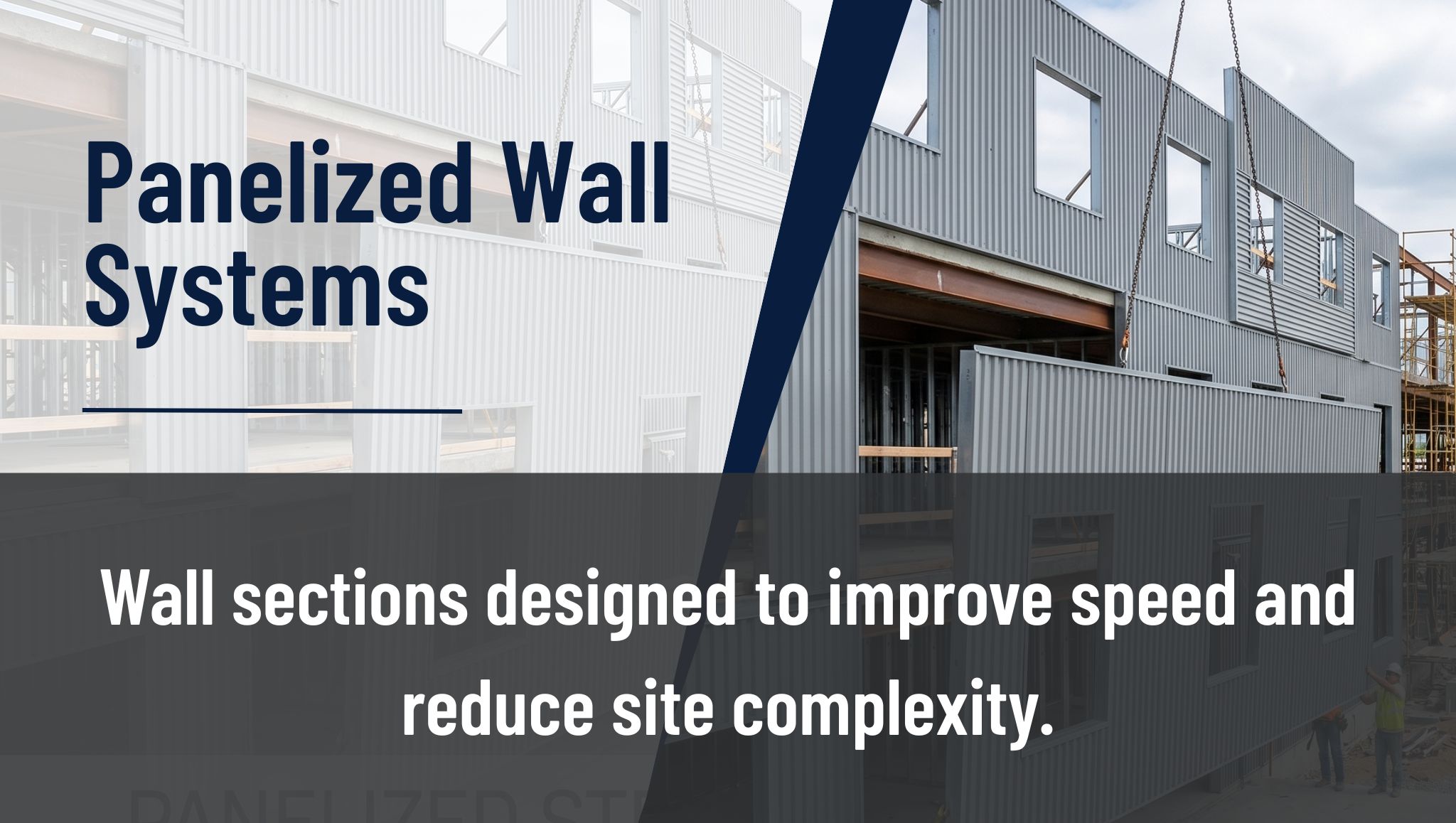 Panelized steel wall system ready for installation